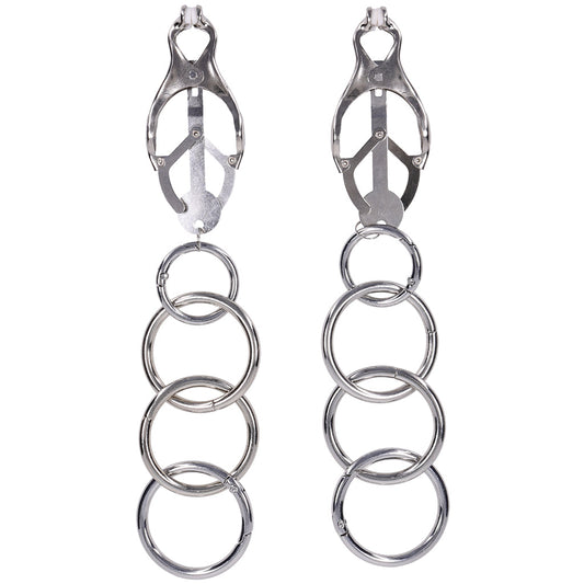 Edge Tuggable Clover Clamps: Dynamic Nipple Play for Progressive Sensation