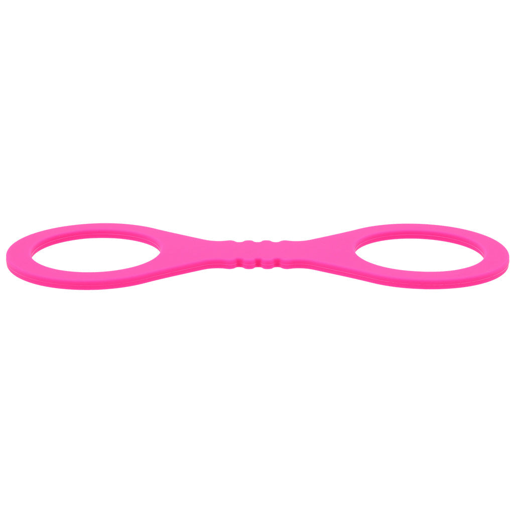 Sex & Mischief Hot Pink Silicone Cuffs in Small