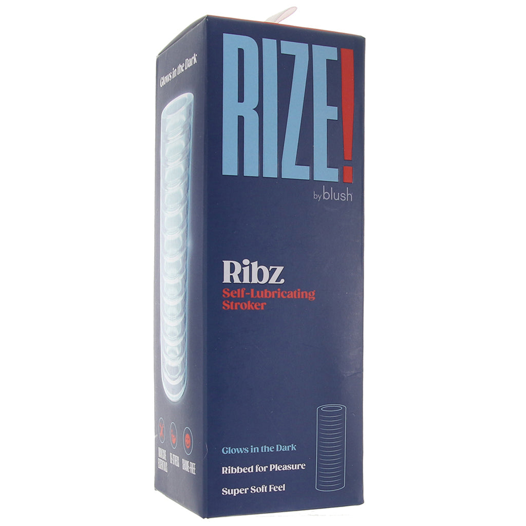 Rize Rize Ribz Self Lubricating Stroker in Glow in the Dark - Male Masturbators - HoneyHugs Canada (View 9)