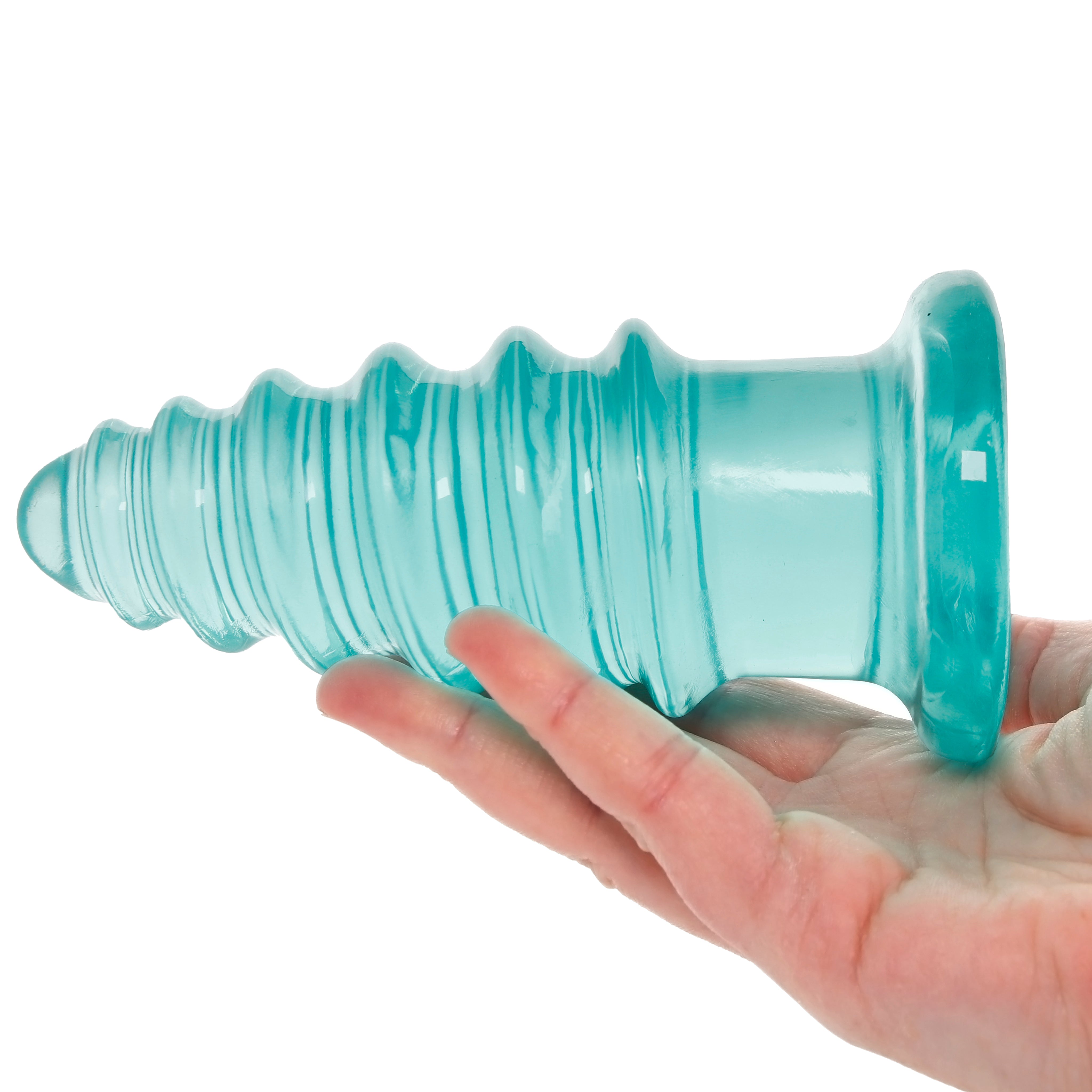 Crystal Jellies 6 Inch Anal Twist Butt Plug in Teal