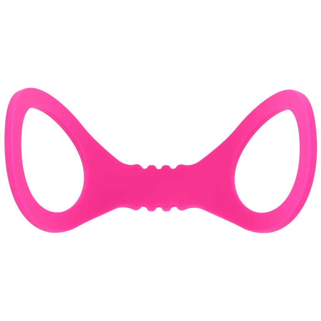 Sex & Mischief Hot Pink Silicone Cuffs in Small