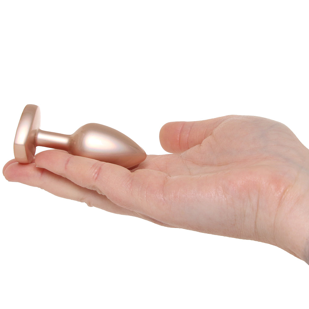 Booty Bling Gold Metal Jewelled Butt Plug in Small