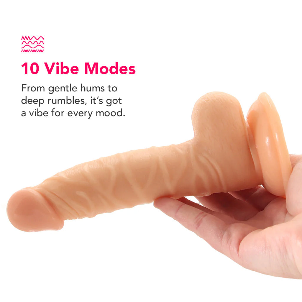 CalExotics Mr Just Right 5.25 Inch Dildo Vibe in Ivory - Vibrators - HoneyHugs Canada (View 4)