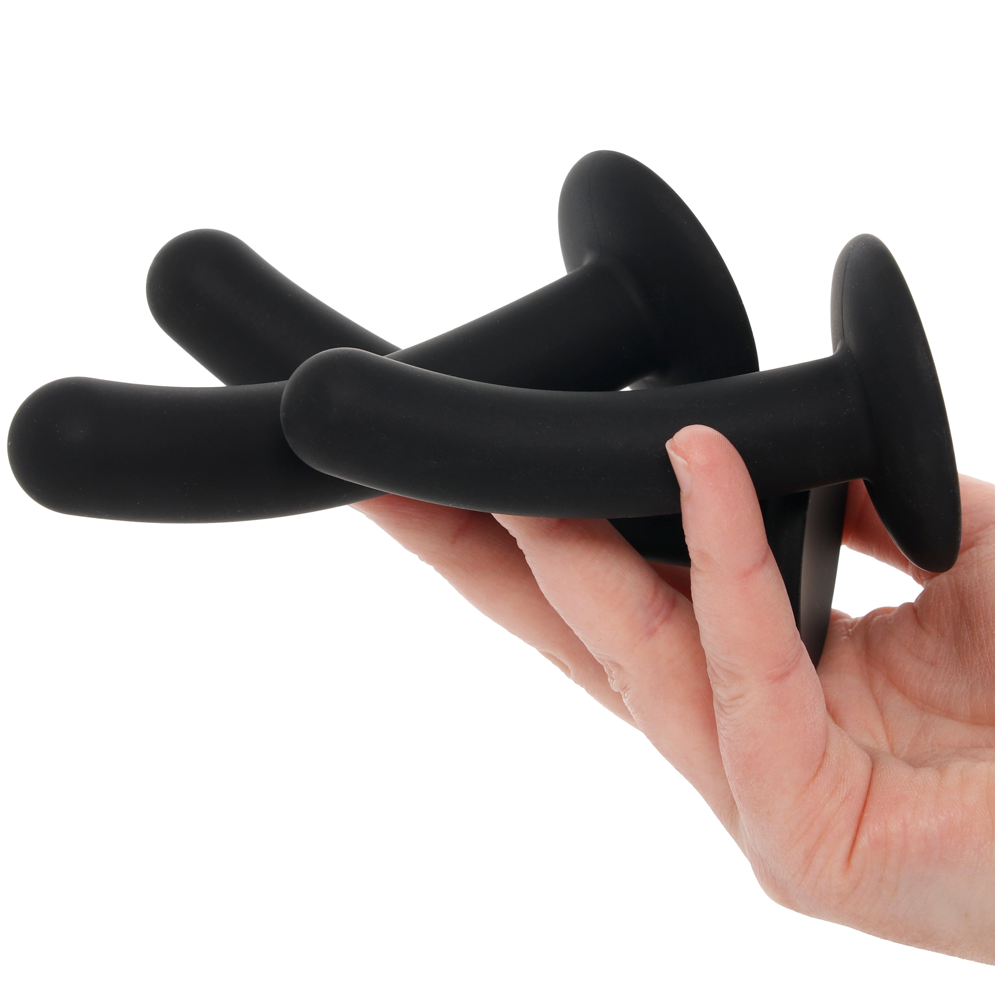 Onyxxx 3 Piece Silicone Curved Probe Dildo Set