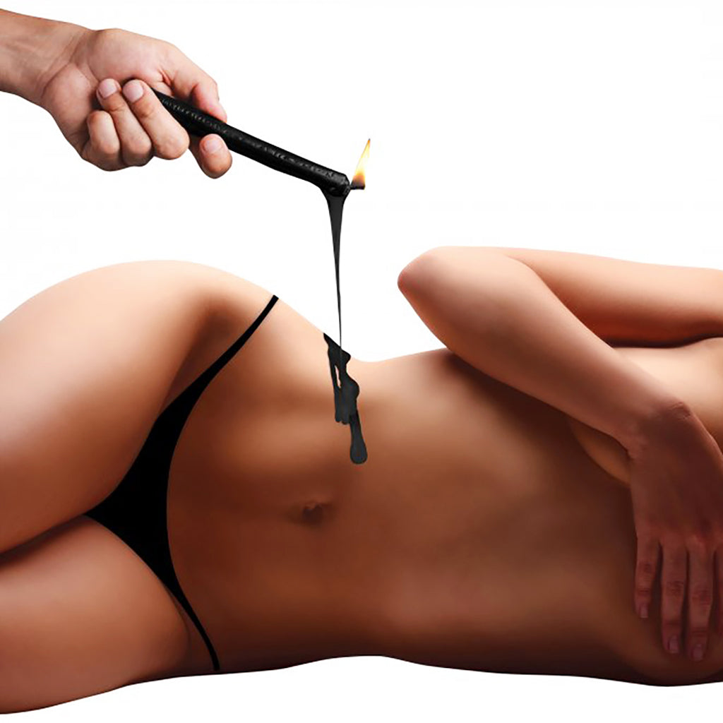 Master Series Dark Drippers: Black Wax Play Candles (Set of 3) for Seductive & Intense Rituals