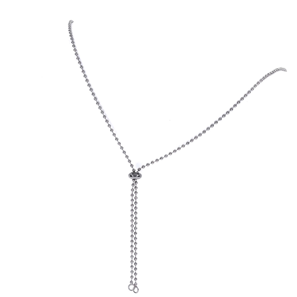 Ex's & Oh's Gunmetal Lariat Body Chain with Seductive Nipple Ties