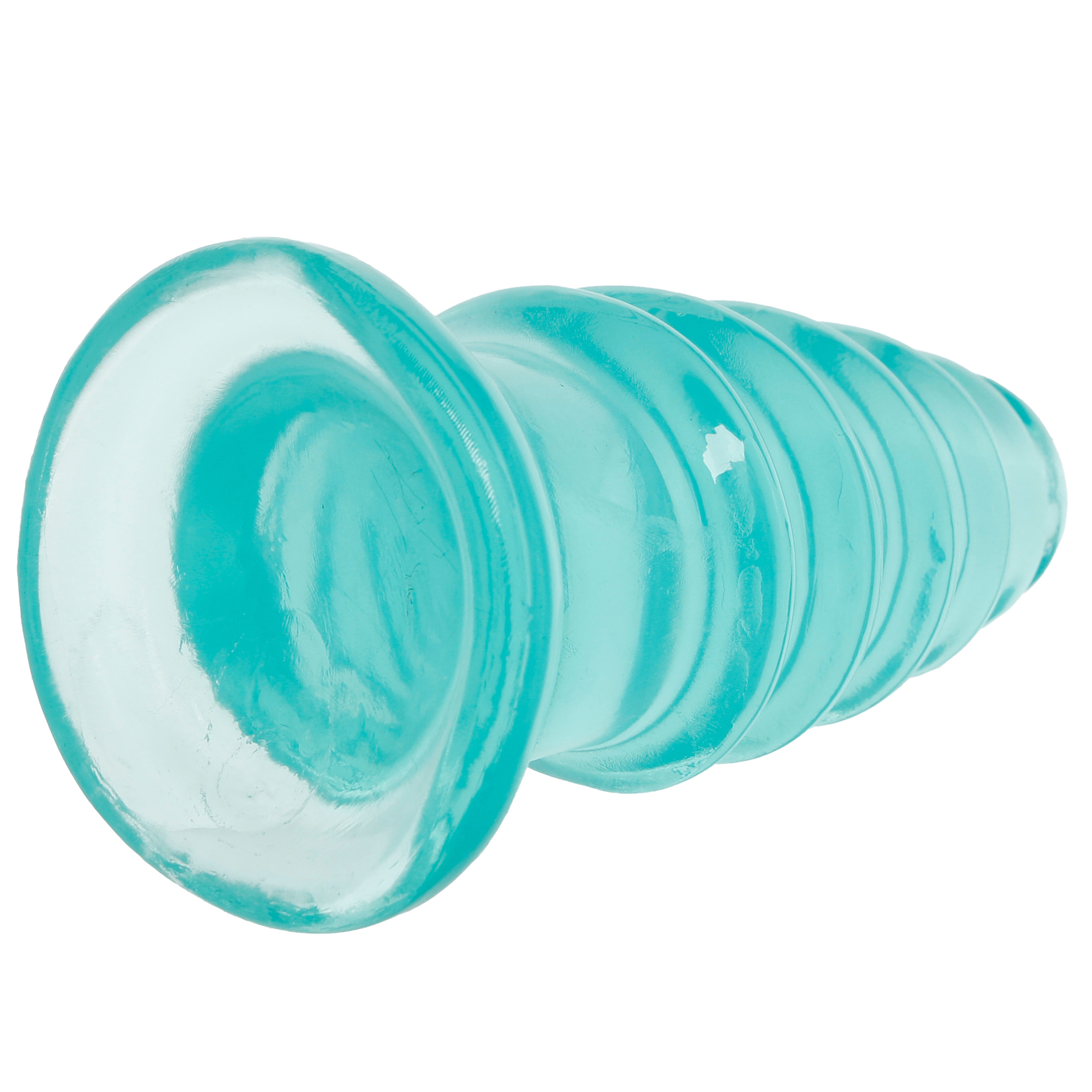 Crystal Jellies 6 Inch Anal Twist Butt Plug in Teal