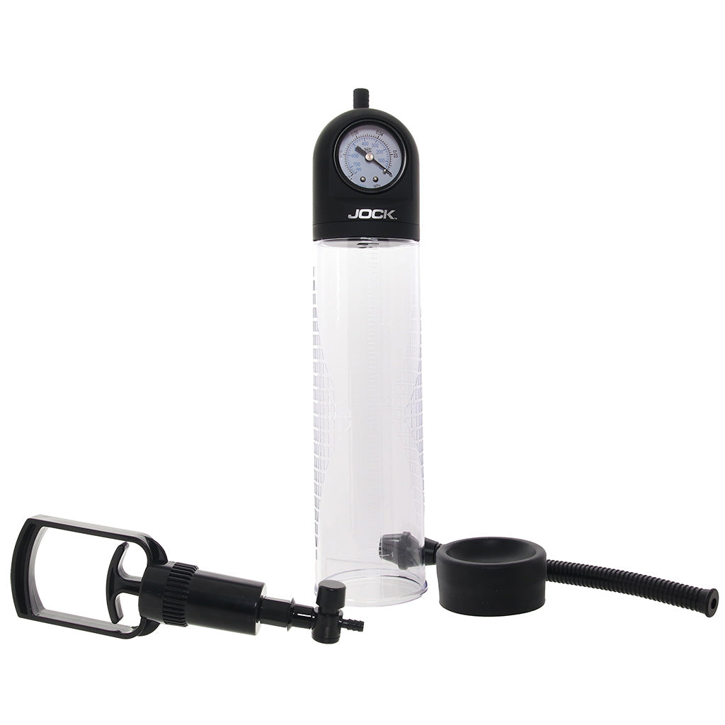 Jock Pump Up Pull Rod Penis Pump with Pressure Gauge