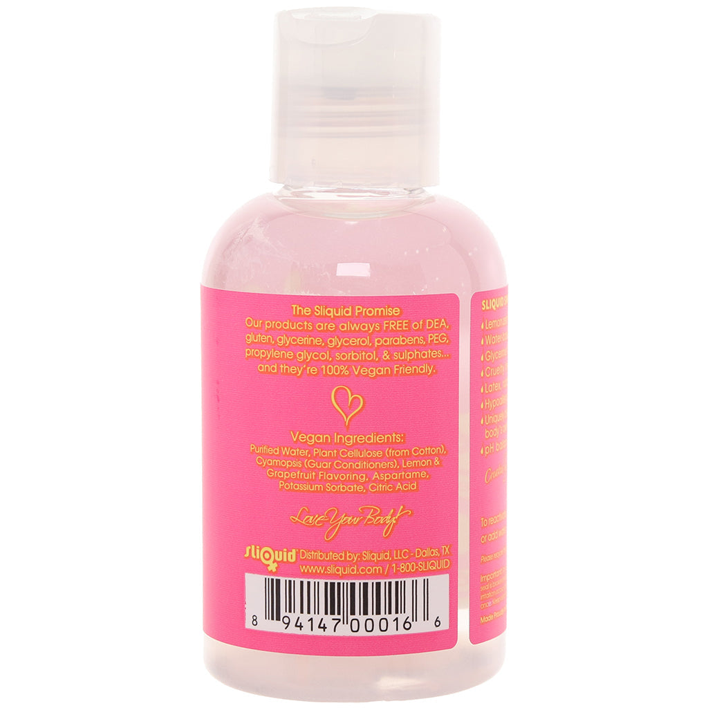 Sliquid Swirl Pink Lemonade Flavored Lube - Natural, Vegan, Oral & Toy Safe 4.2oz