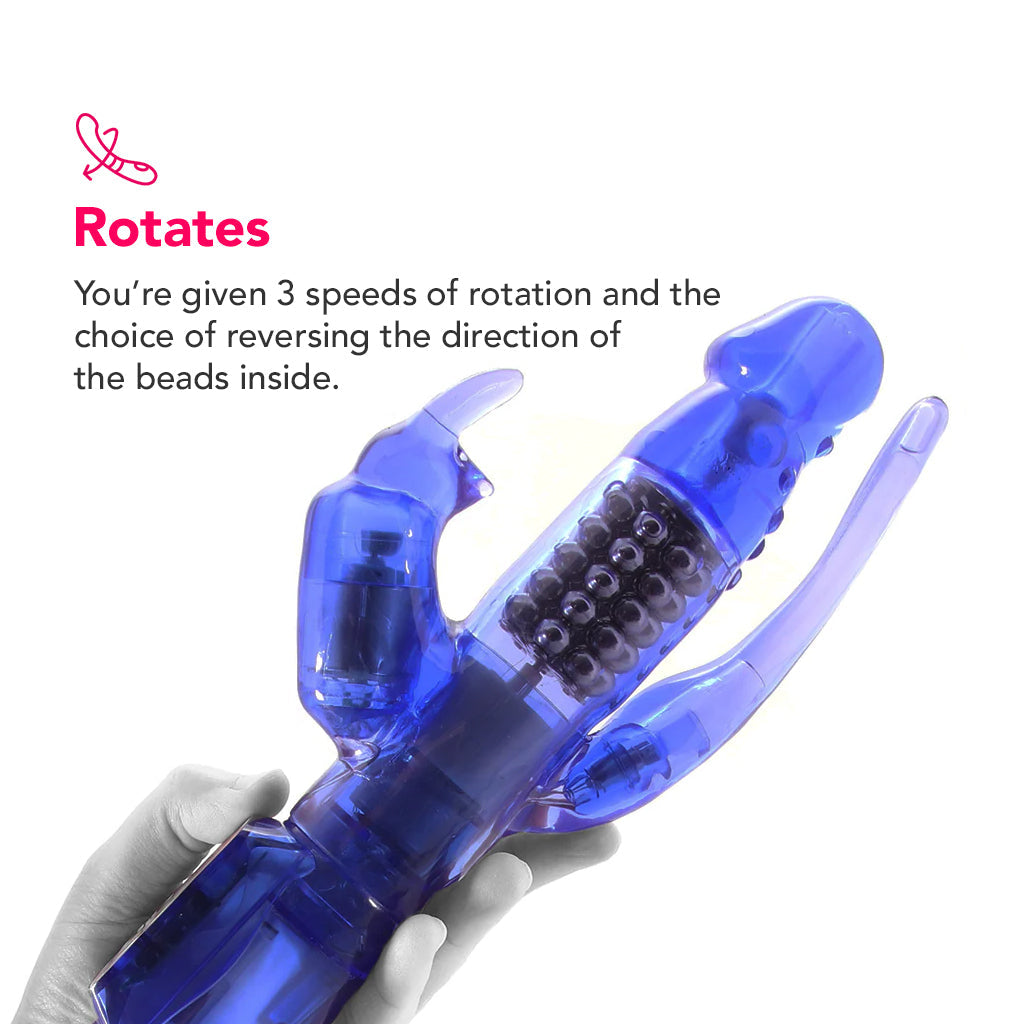 Delight Triple Orgasm Rabbit Vibe in Purple