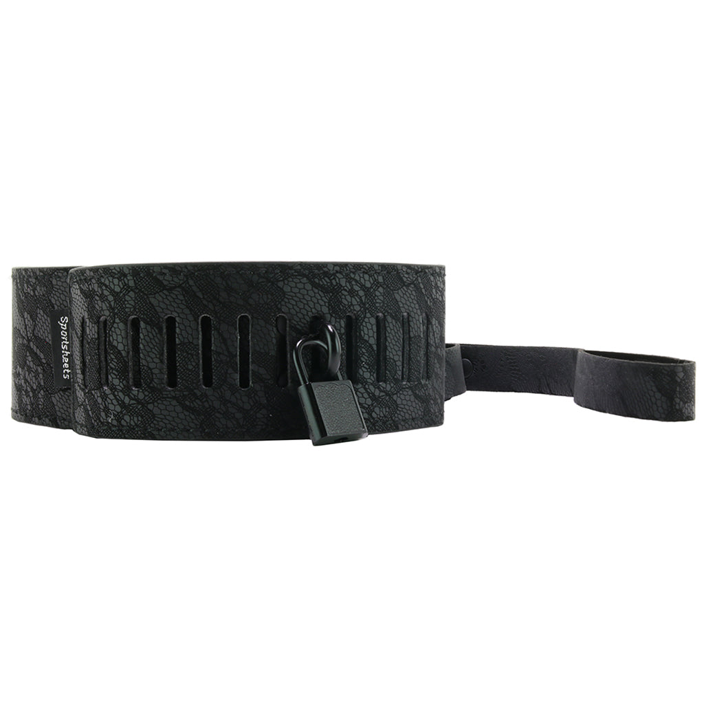 Sincerely Locking Lace Leash and Collar in Black