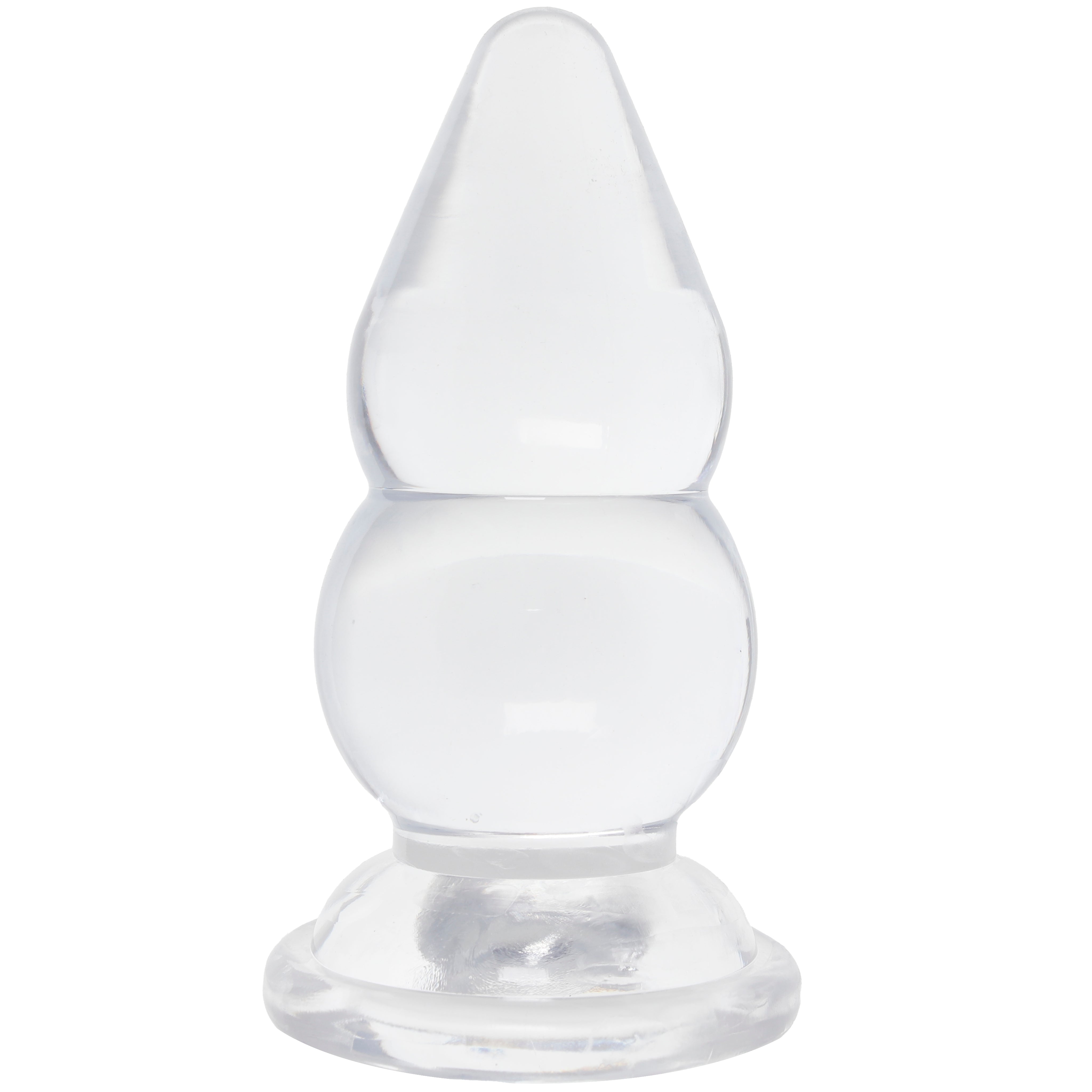 Crystal Jellies 6 Inch Double Pop Butt Plug in Clear