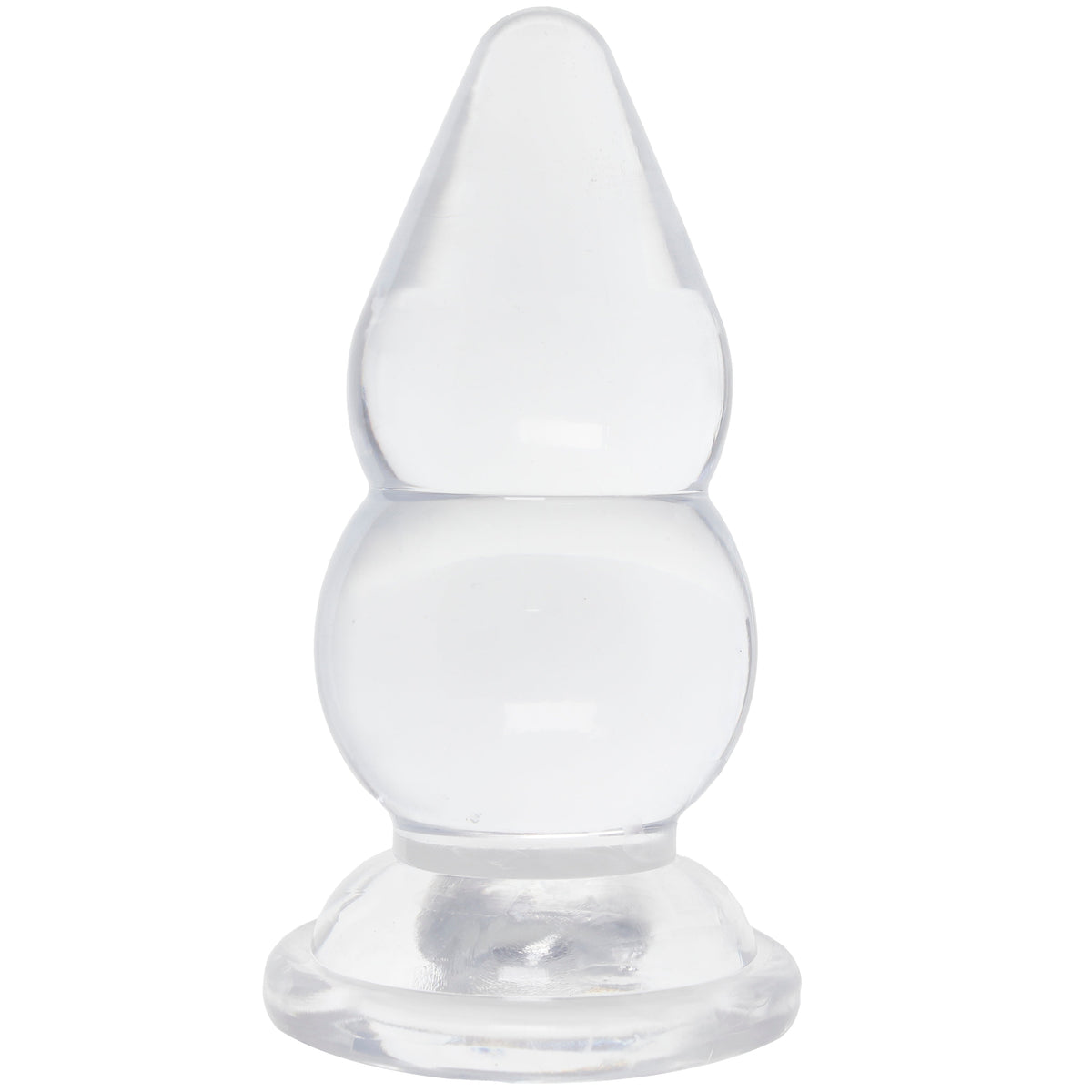 Crystal Jellies 6 Inch Double Pop Butt Plug in Clear