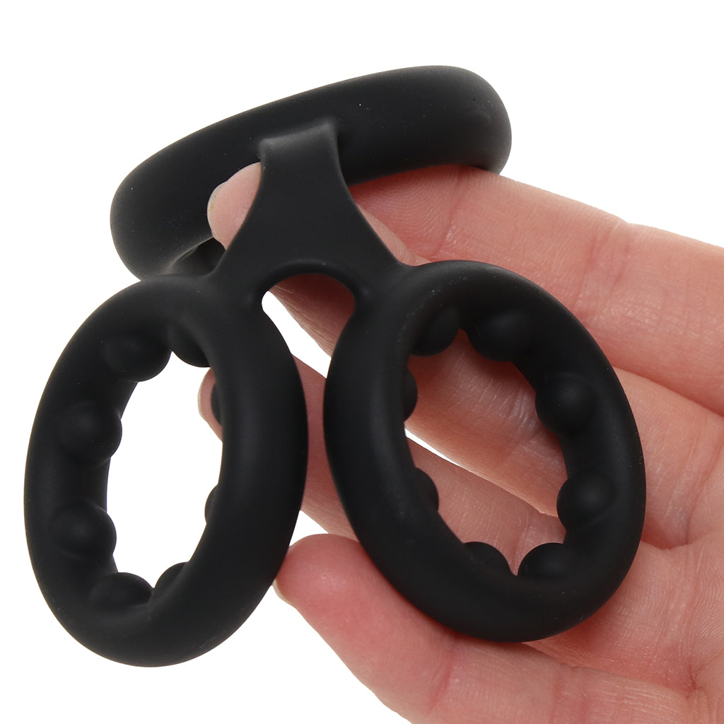 Rock Solid Triple Stamina Ring with Metal Beads