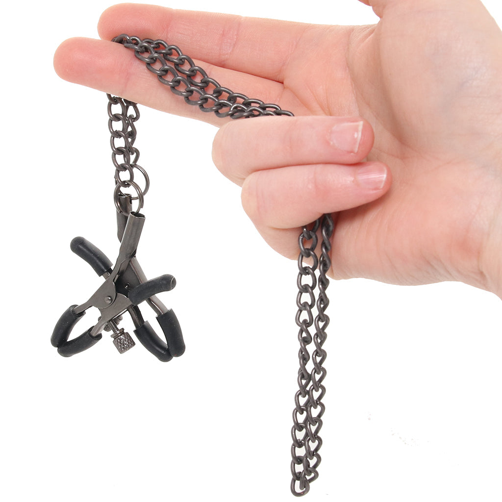 Sei Mio Nip & Tug: Luxurious Chained Nipple Clamps with Adjustable Pressure