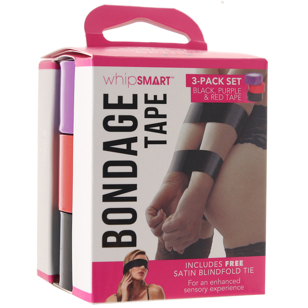 WhipSmart Sensual Self-Adhesive Bondage Tape Set with Blindfold