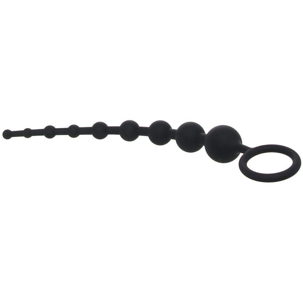 Electric Eel Seamless Silicone Anal Beads - All About Anal Black Edition for Gradual Pleasure