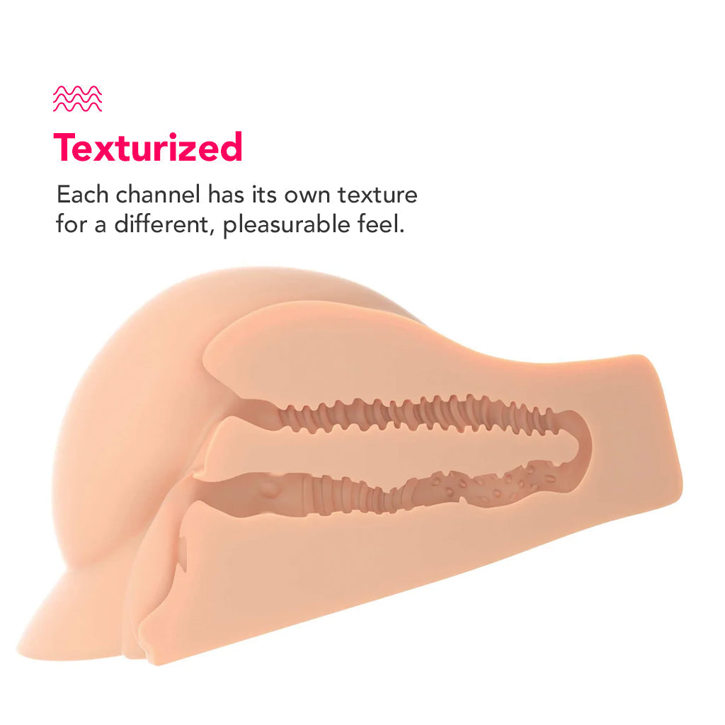 Pipedream Extreme Toyz PDX Plus Perfect Ass Masturbator in Light - Male Masturbators - HoneyHugs Canada (View 4)