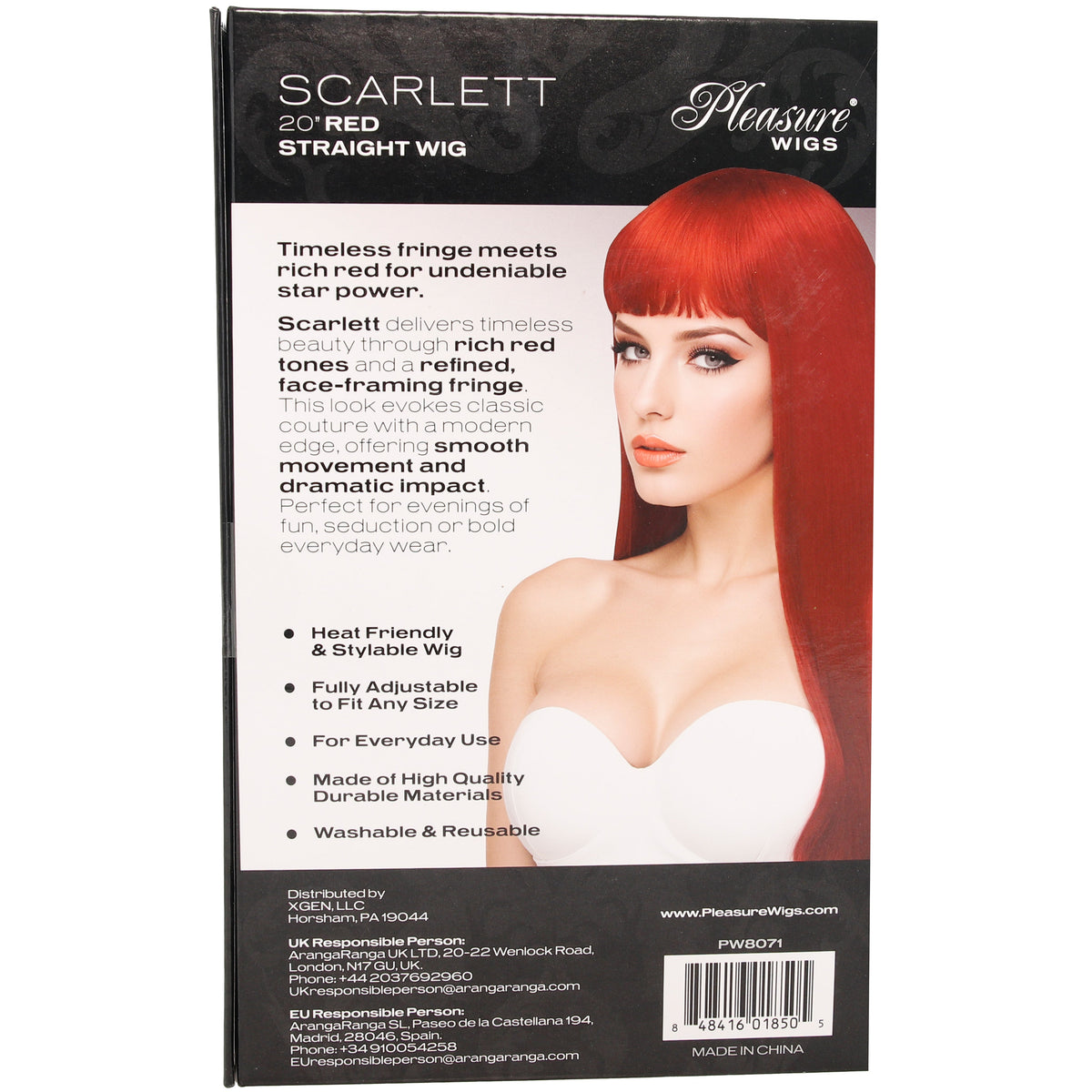 Scarlett Straight Wig in Red