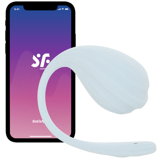 Satisfyer Satisfyer Smooth Petal Wearable Vibe in Light Blue - Vibrators - HoneyHugs Canada