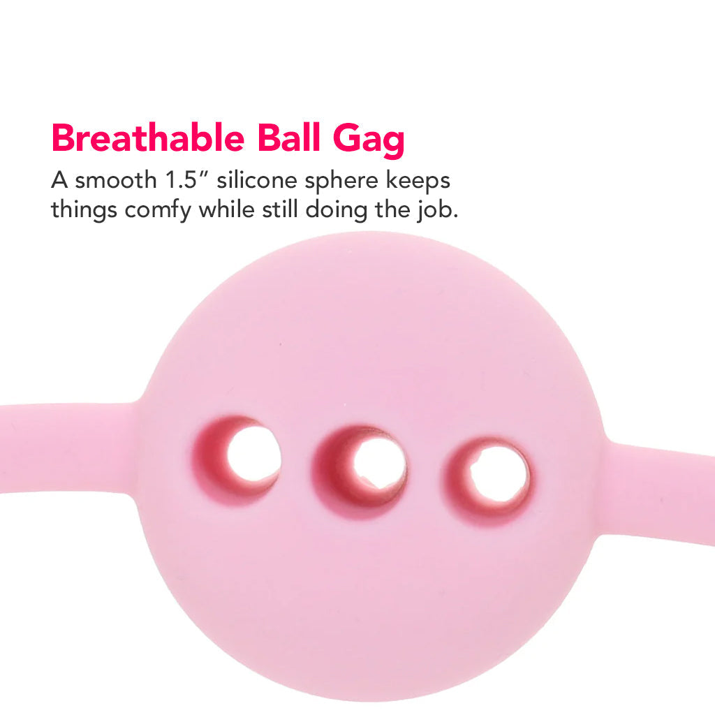 Ouch! Paris Collection Silicone Ball Gag in Pink