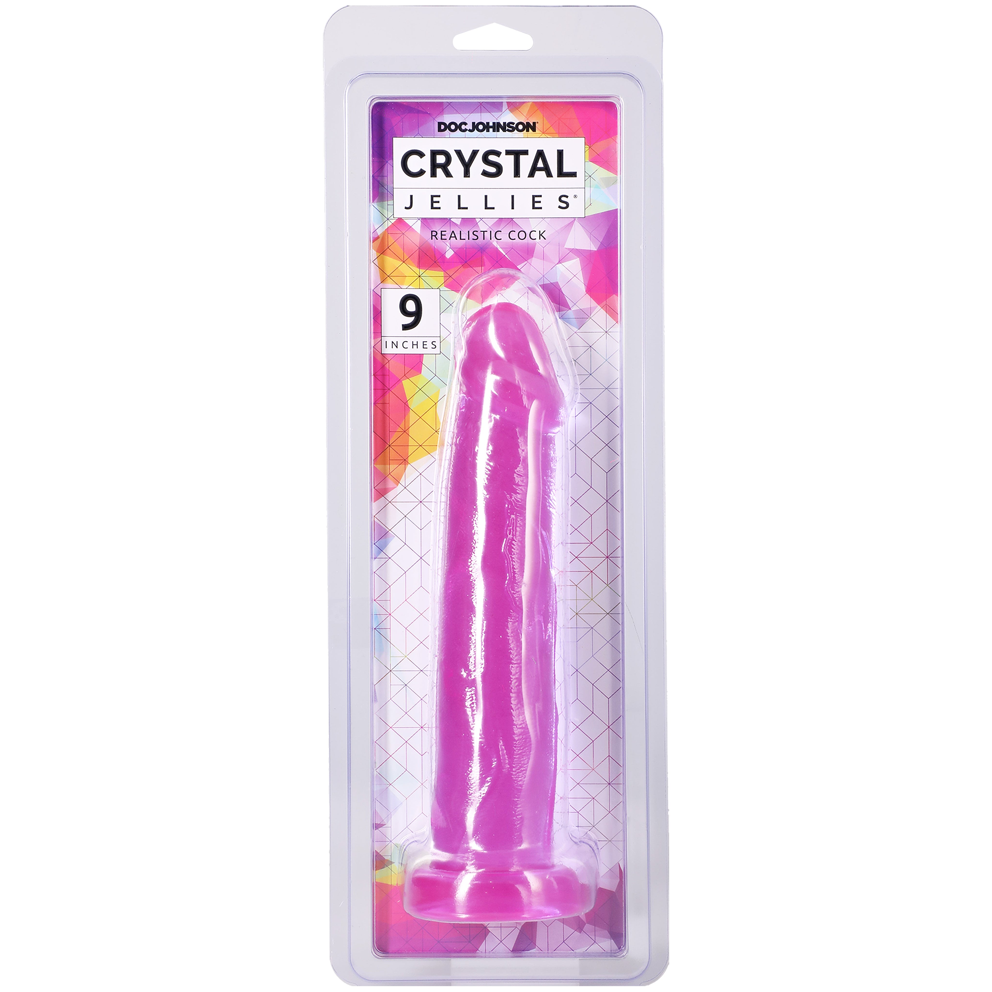 Crystal Jellies 9 Inch Realistic Dildo in Purple