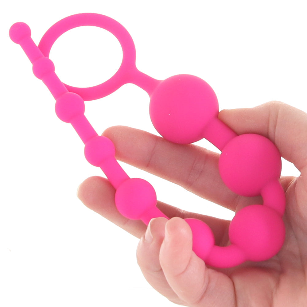 Hustler All About Anal: Seamless Pink Silicone Anal Beads for Sublime Pleasure
