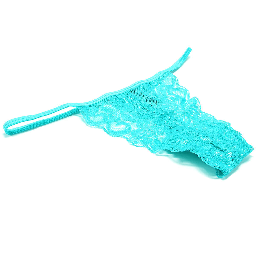 Turquoise Lace Panty & Love Egg