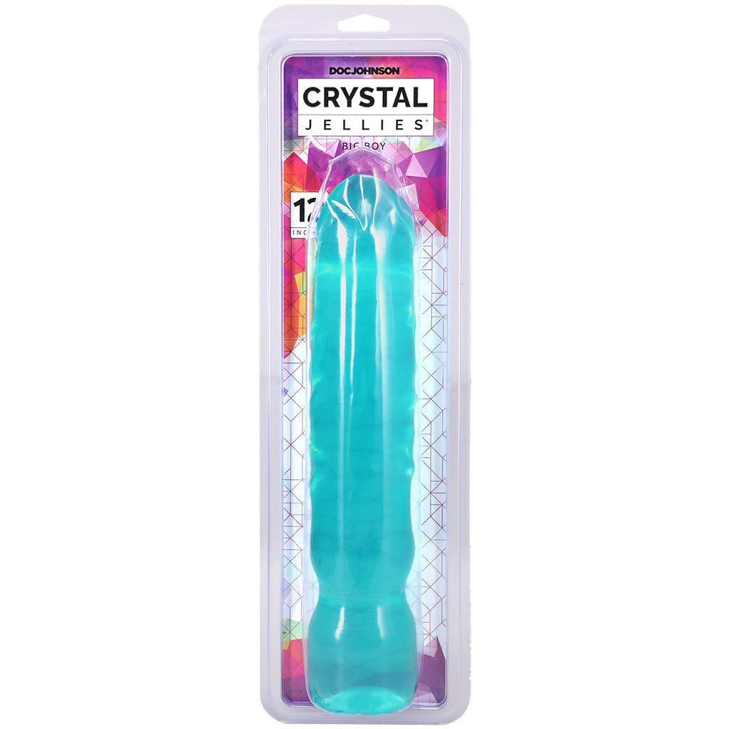 Crystal Jellies 12 Inch Big Boy Dildo in Teal