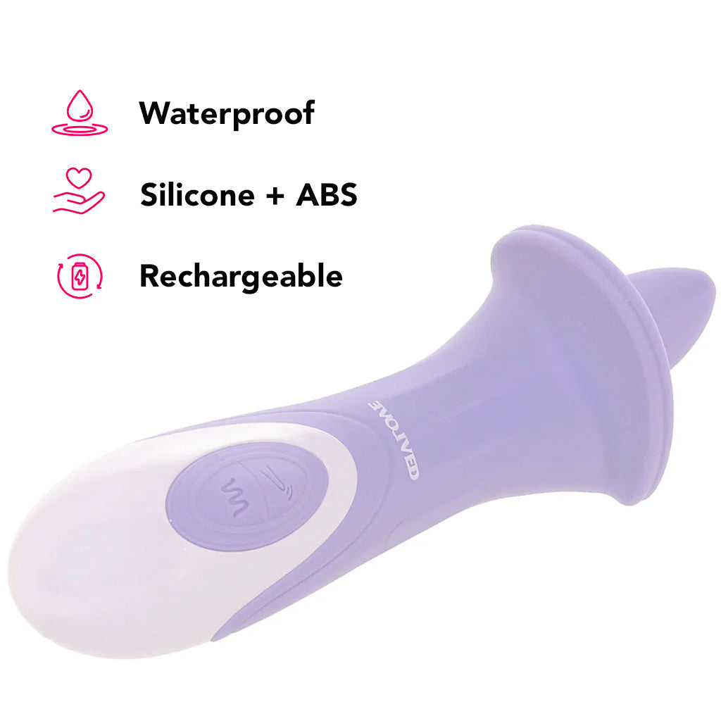 Evolved Novelties Lix & Kisses Tongue Twirling Vibe - Vibrators - HoneyHugs Canada (View 5)