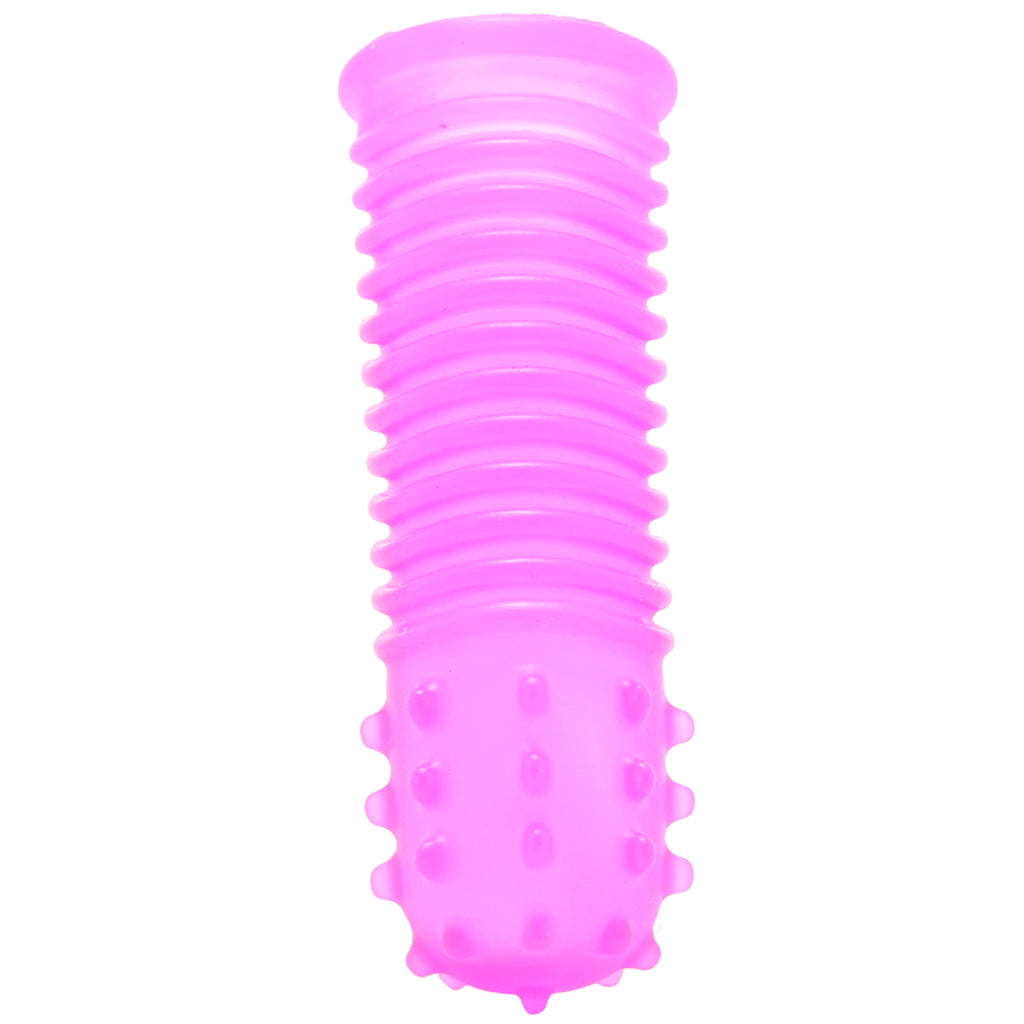 CalExotics Pink Silicone Finger Tickler: Elevate Intimate Play with Textured Sensation