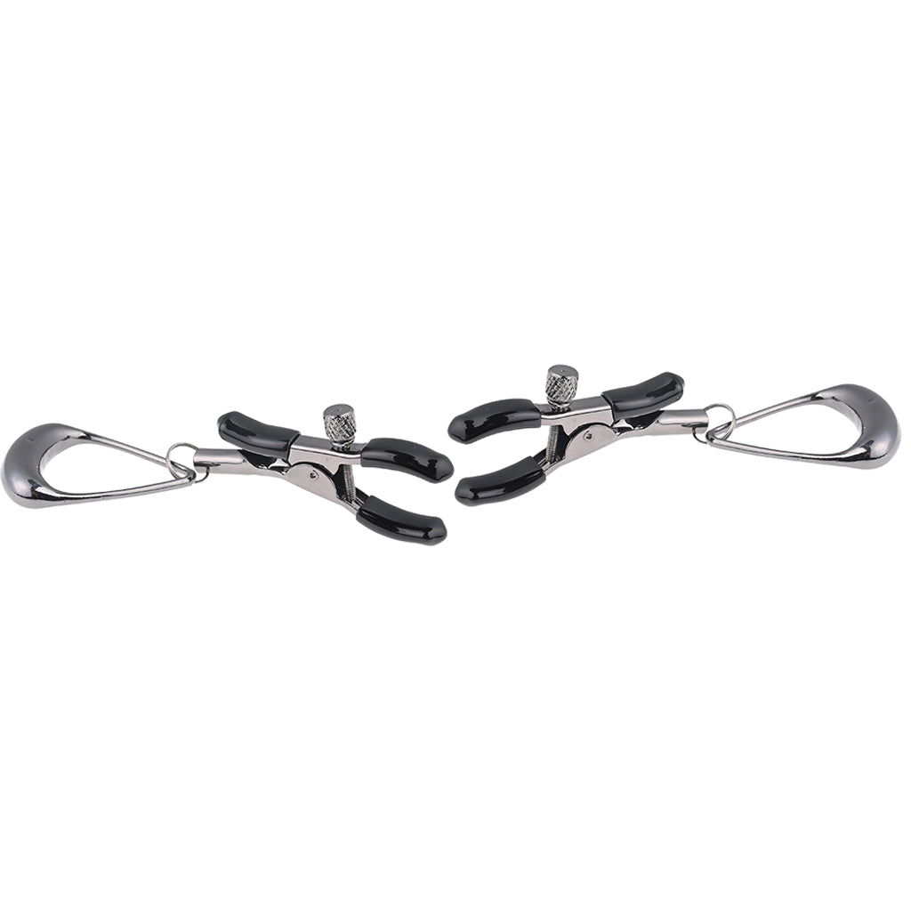 Exquisite Velvet Noir Nipple Clamps | Adjustable Tugging Pleasure by Sportsheets