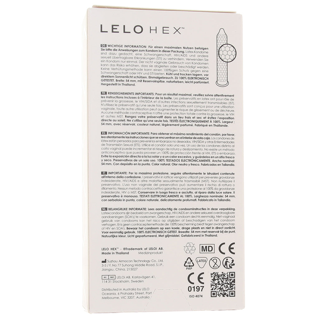 Lelo Hex Original Condoms 12-Pack