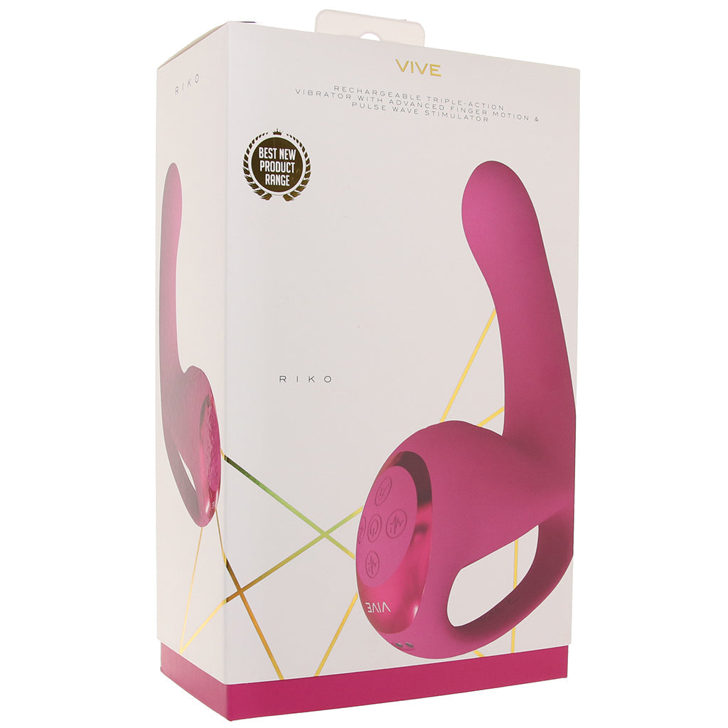 Shots Toys Riko Triple Thumping Finger Motion Vibe in Pink - Vibrators - HoneyHugs Canada (View 9)