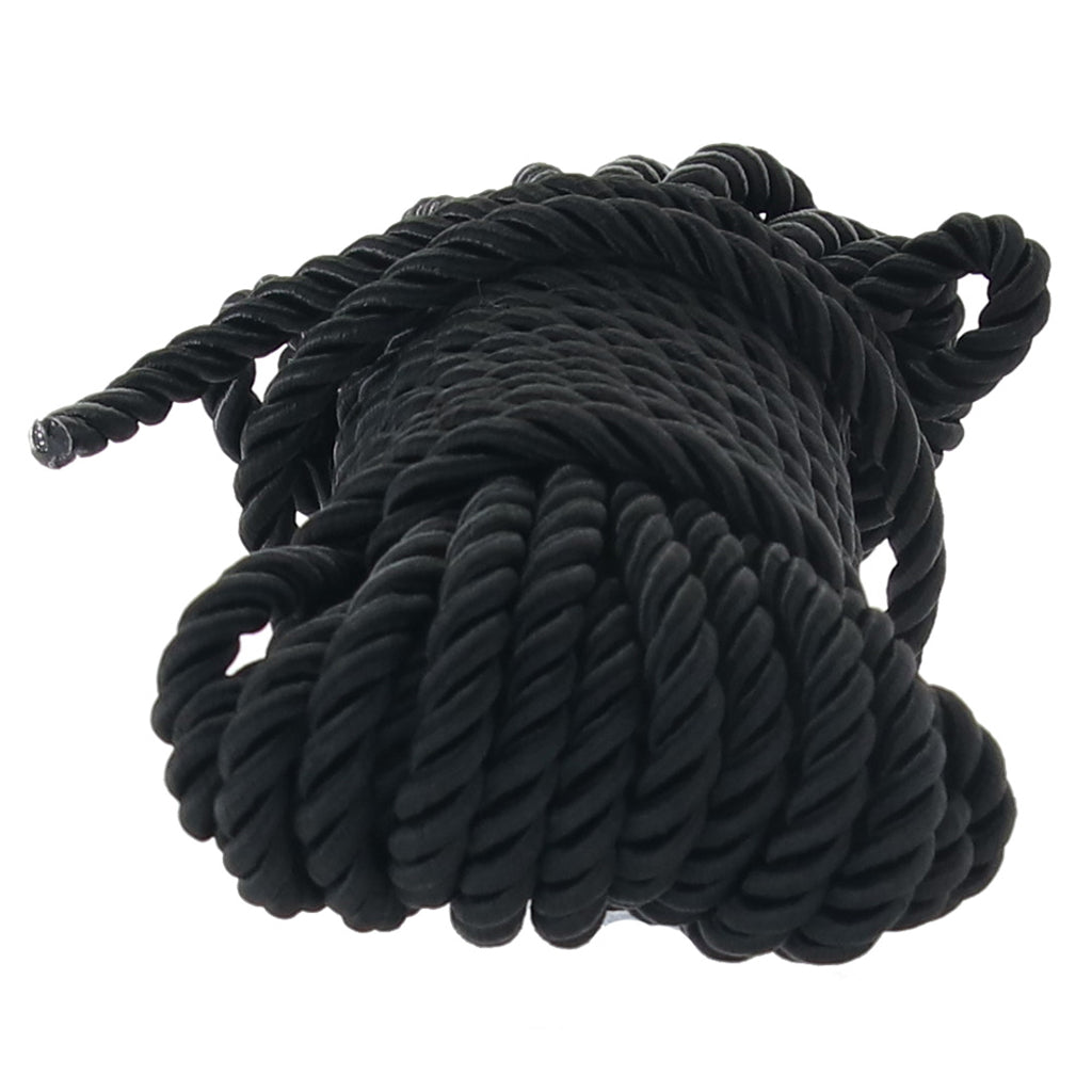Bondage Couture Black Soft Poly Rope - 25ft Luxurious Restraint