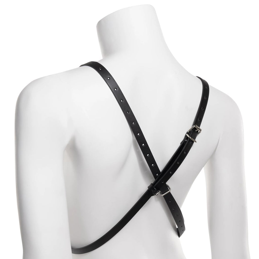 Shadow Body Harness: Luxurious Faux Leather & Velvet Comfort