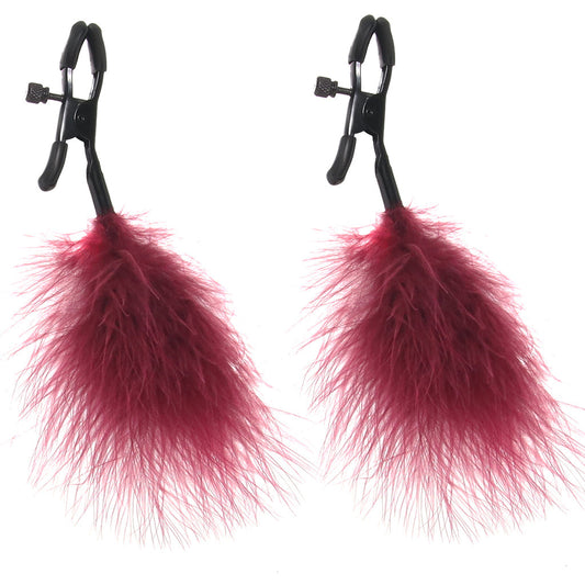 Enchanted Feathered Nipple Clamps – Adjustable Luxury for Intense Pleasure