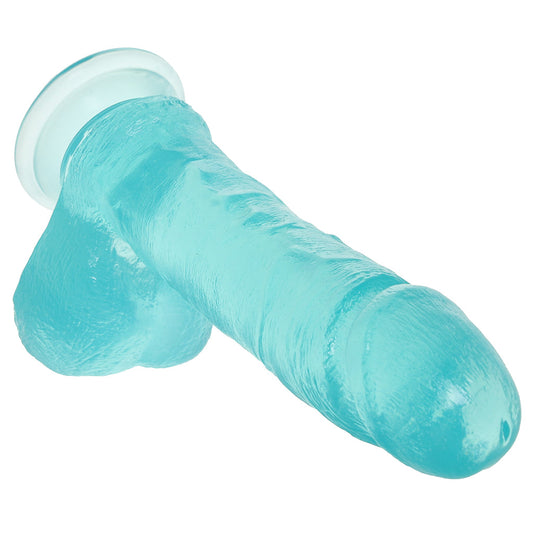 Crystal Jellies 7 Inch Realistic Cock with Balls in Teal