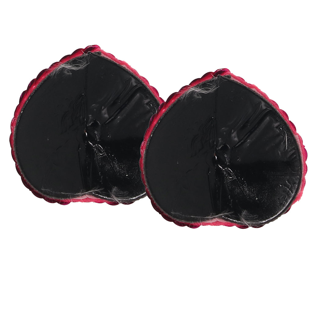 Little Genie Nipple Couture: Dazzling Pink Sequin Heart Nipple Covers | Reusable Adhesive Pasties