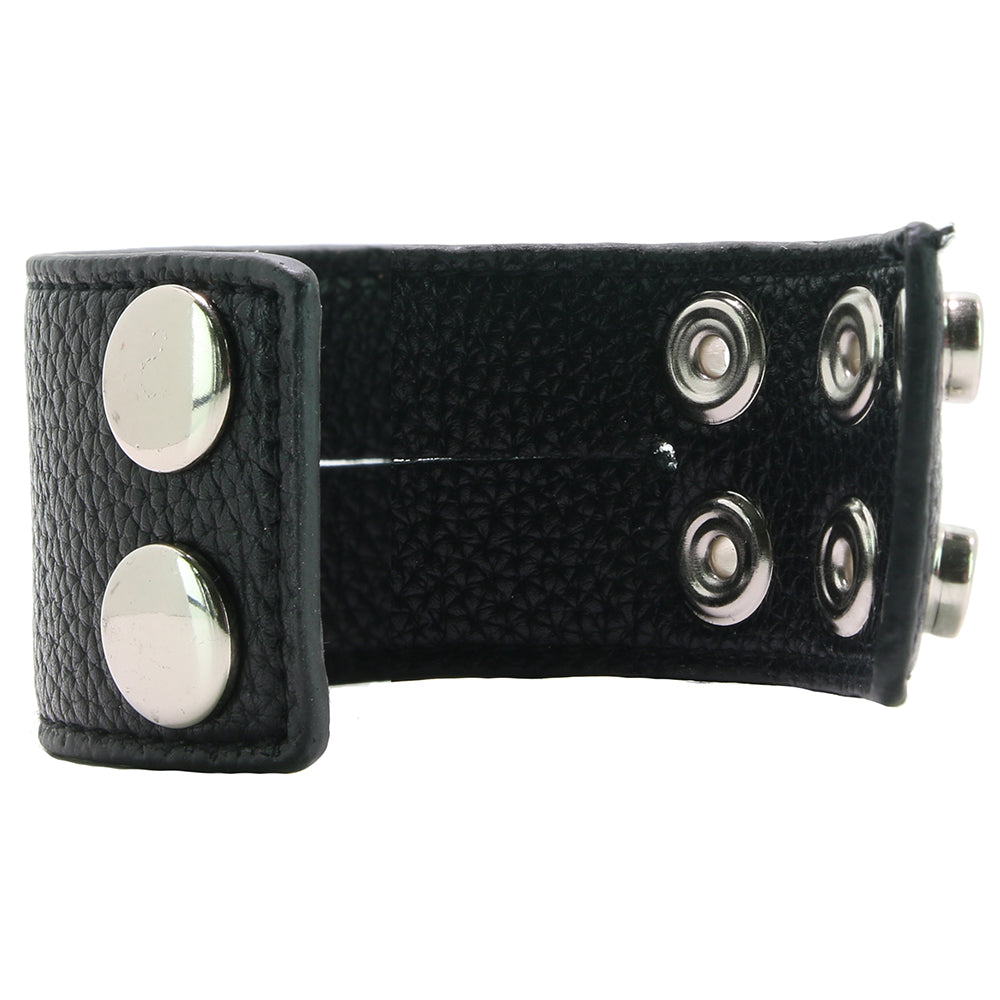 Blue Line 1.5 Inch Cock Ring with Ball Strap
