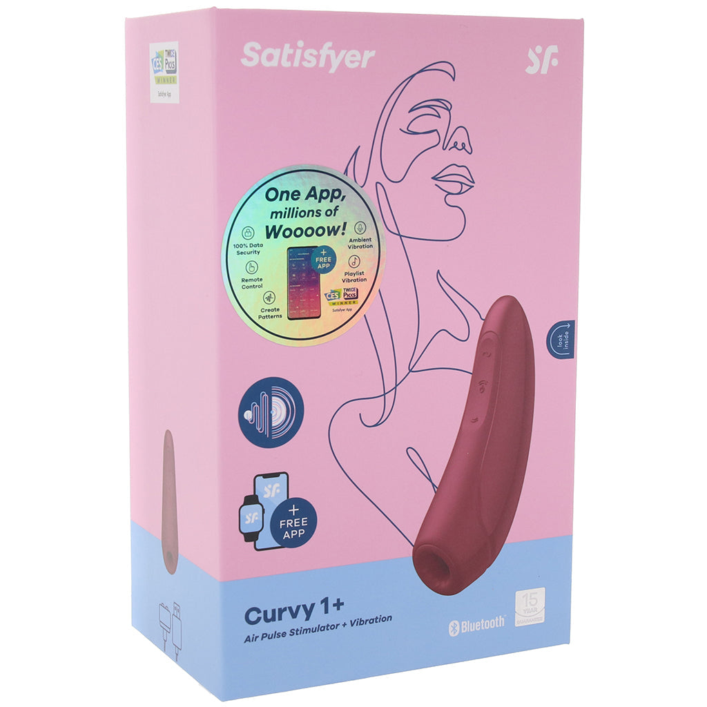 Satisfyer Satisfyer Curvy 1+ Air Pulse Stimulator in Rose Red - Vibrators - HoneyHugs Canada (View 9)