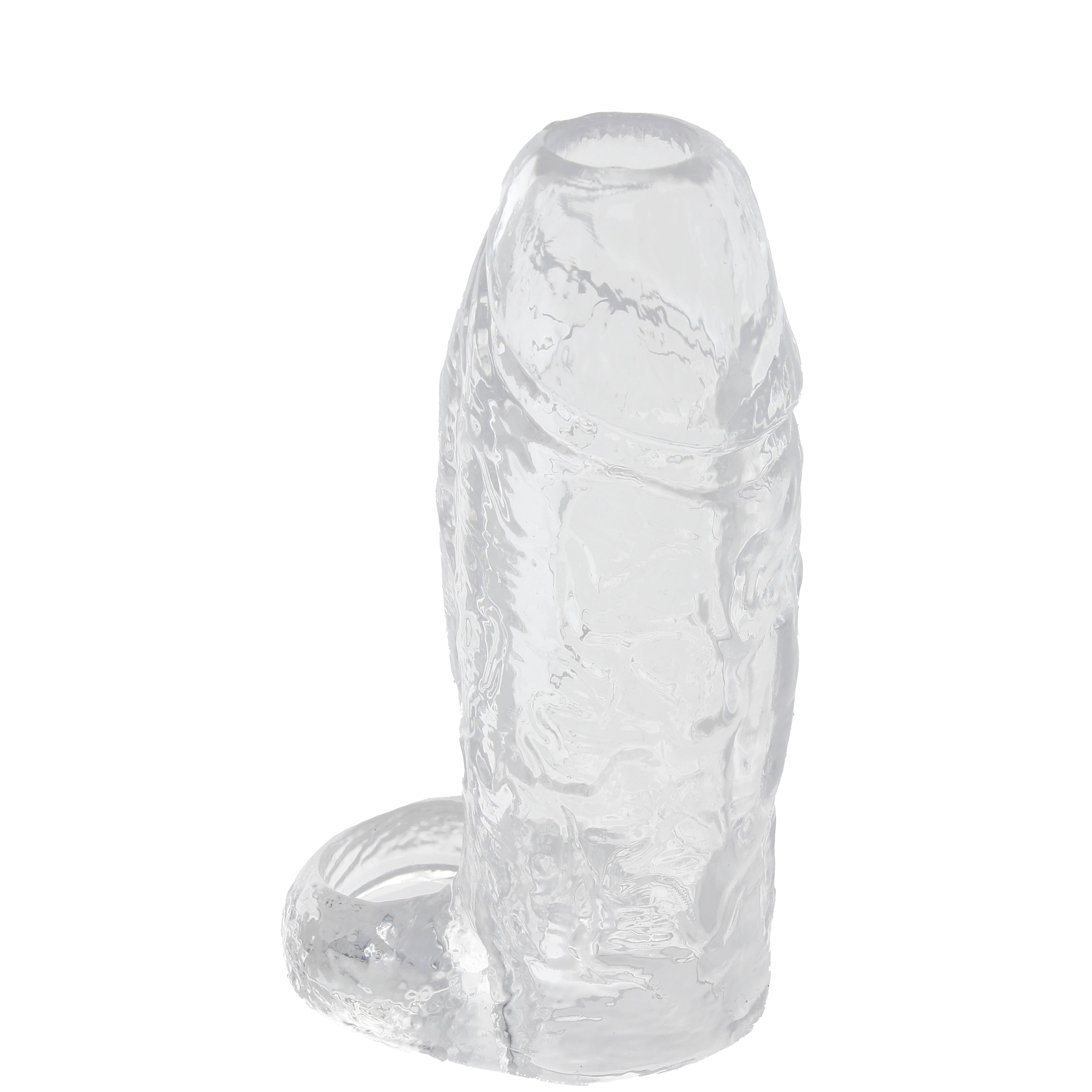 TitanMen 4.5 Inch Cock Sleeve with Ball Strap in Clear