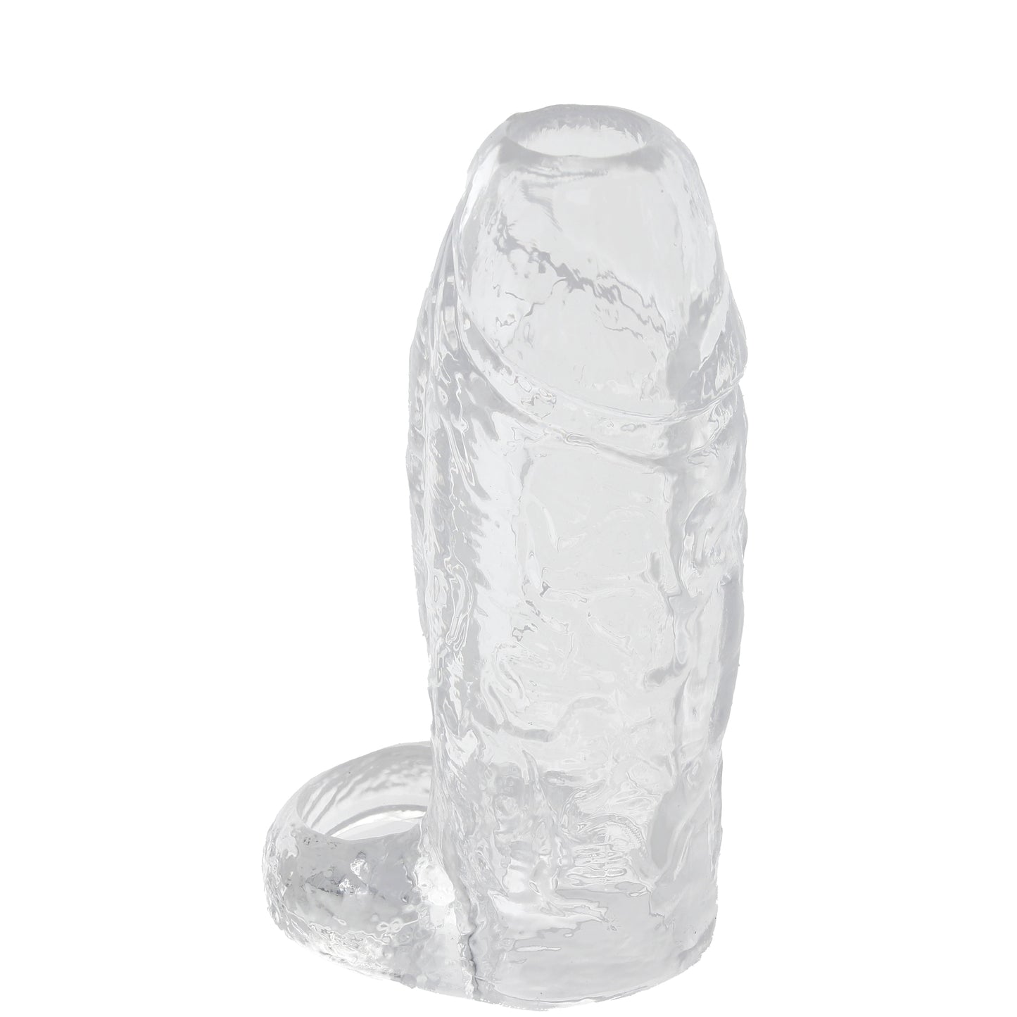 TitanMen 4.5 Inch Cock Sleeve with Ball Strap in Clear
