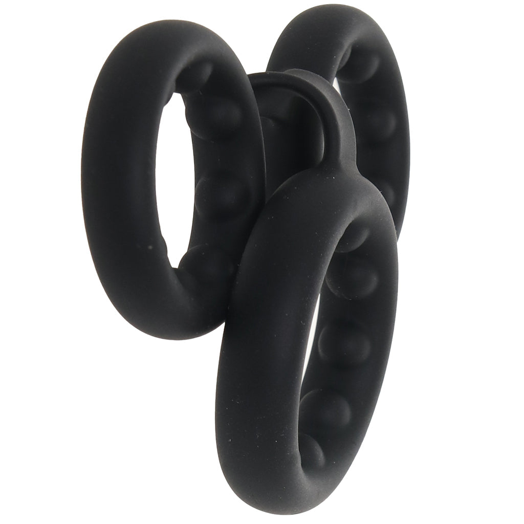 Rock Solid Triple Stamina Ring with Metal Beads