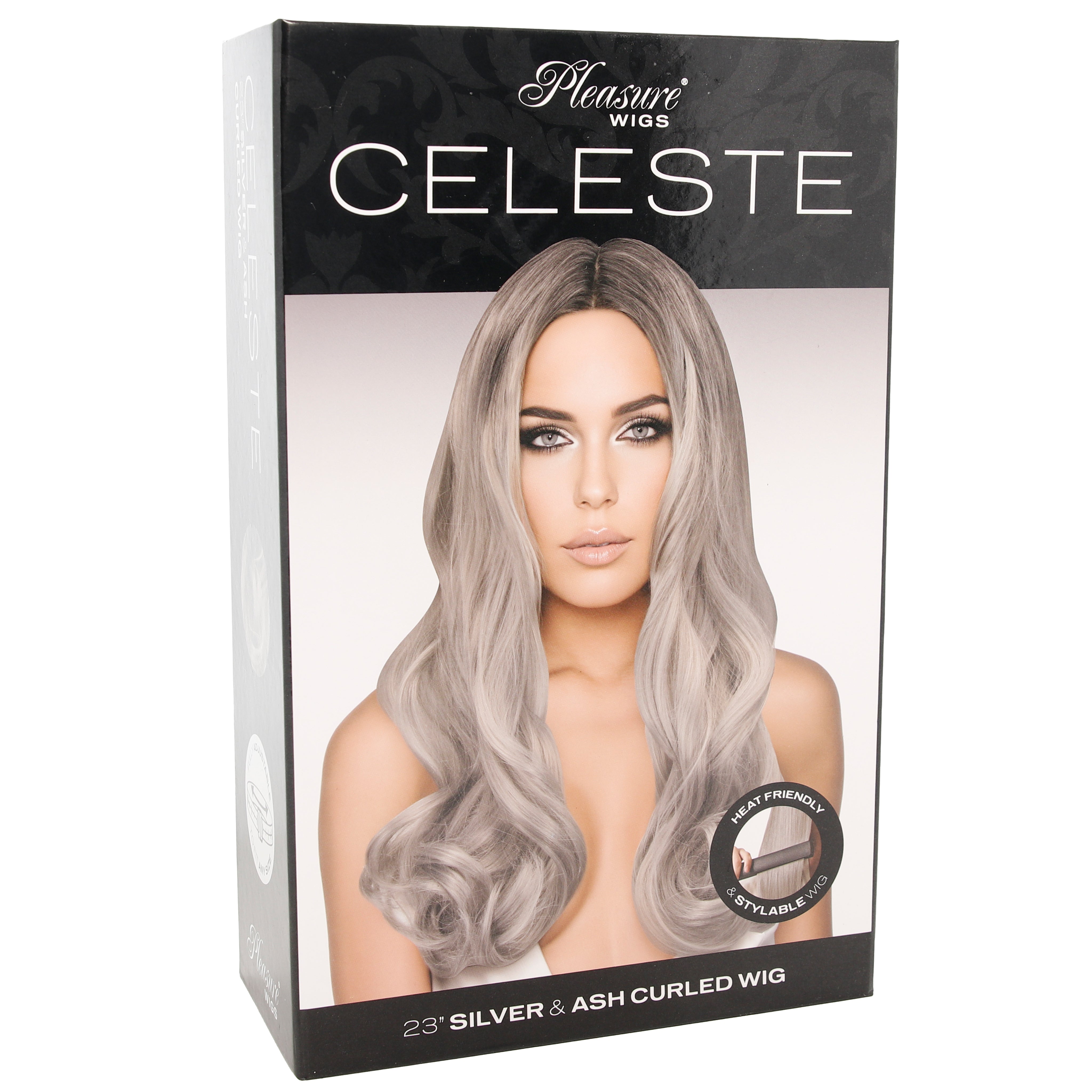 Celeste Curly Wig in Silver & Ash