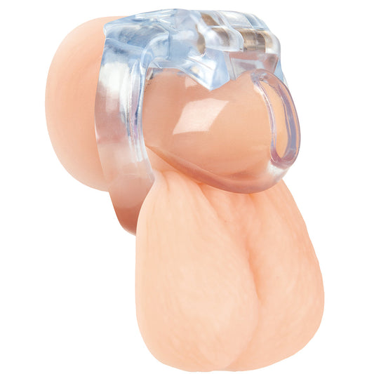 Blueline Men: The Acrylic Mini Chastity Cage – Transparent Desire & Absolute Control