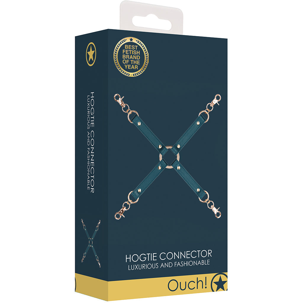 Ouch! Halo Hogtie Connector in Verdant Green Vegan Leather for Exquisite Restraint
