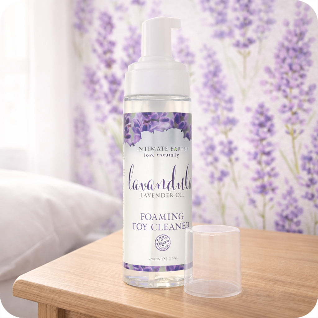 Intimate Earth Lavendula Lavender Oil Foaming Toy Cleaner in 6.7oz/200ml - Vibrators - HoneyHugs Canada (View 5)