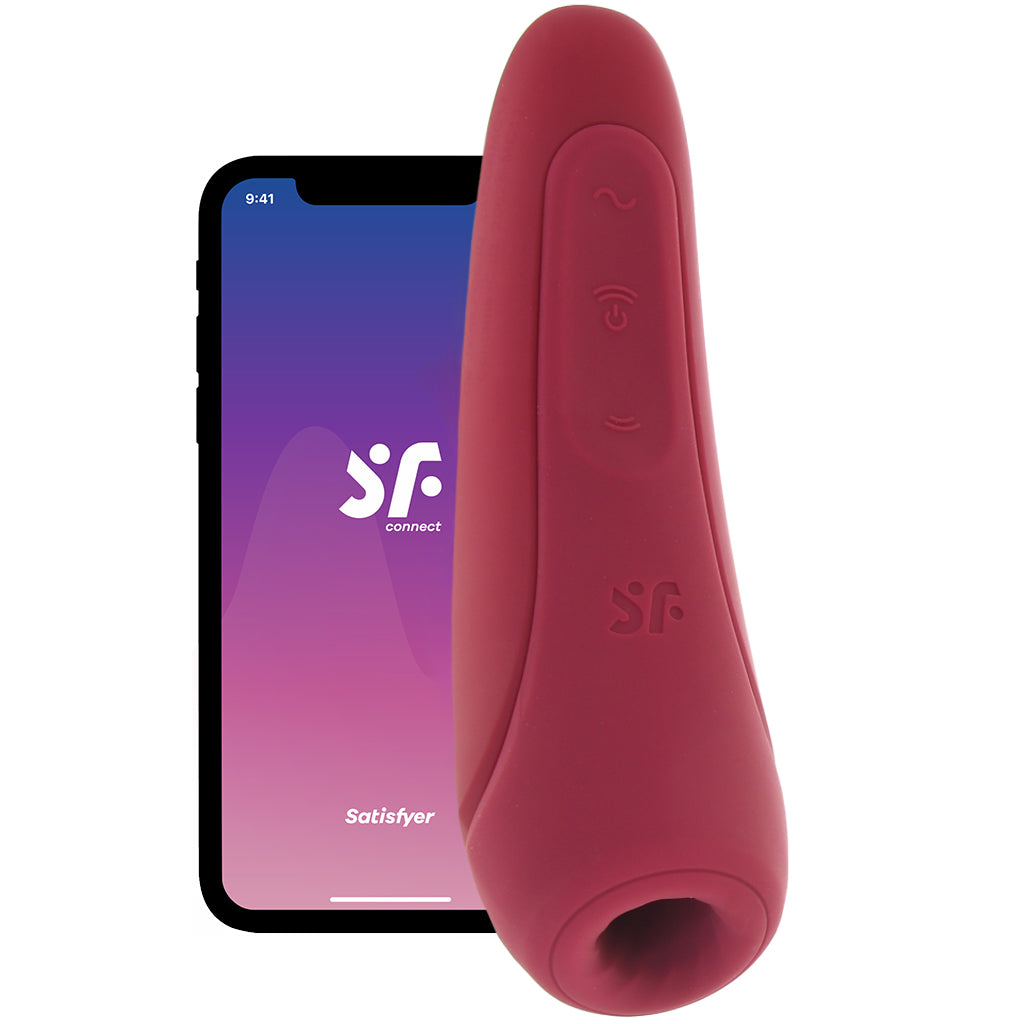 Satisfyer Satisfyer Curvy 1+ Air Pulse Stimulator in Rose Red - Vibrators - HoneyHugs Canada