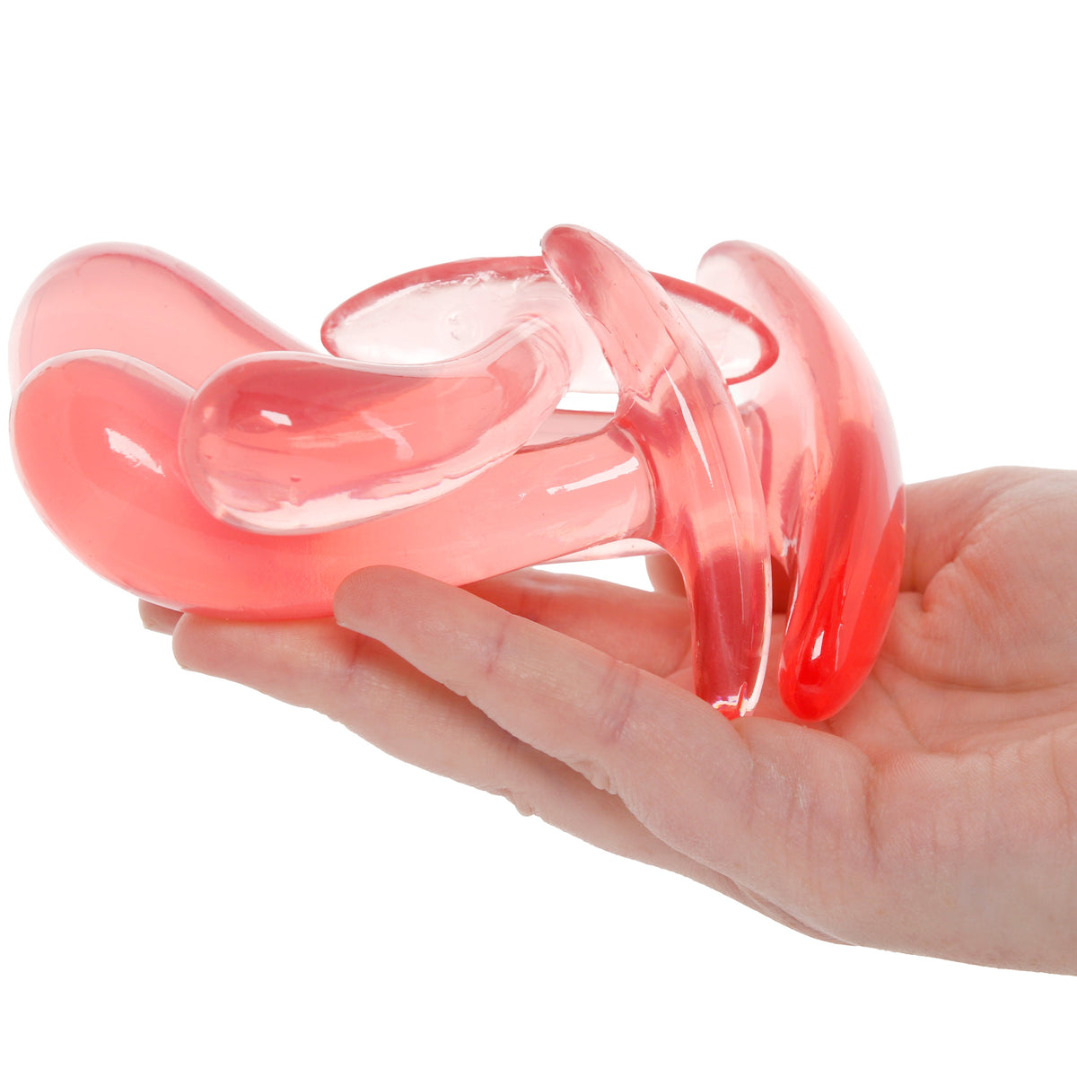 Crystal Jellies Curved Anal Trainer Set in Pink